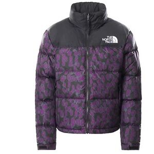 The North Face Leopard print Black and purple Puffer Jacket